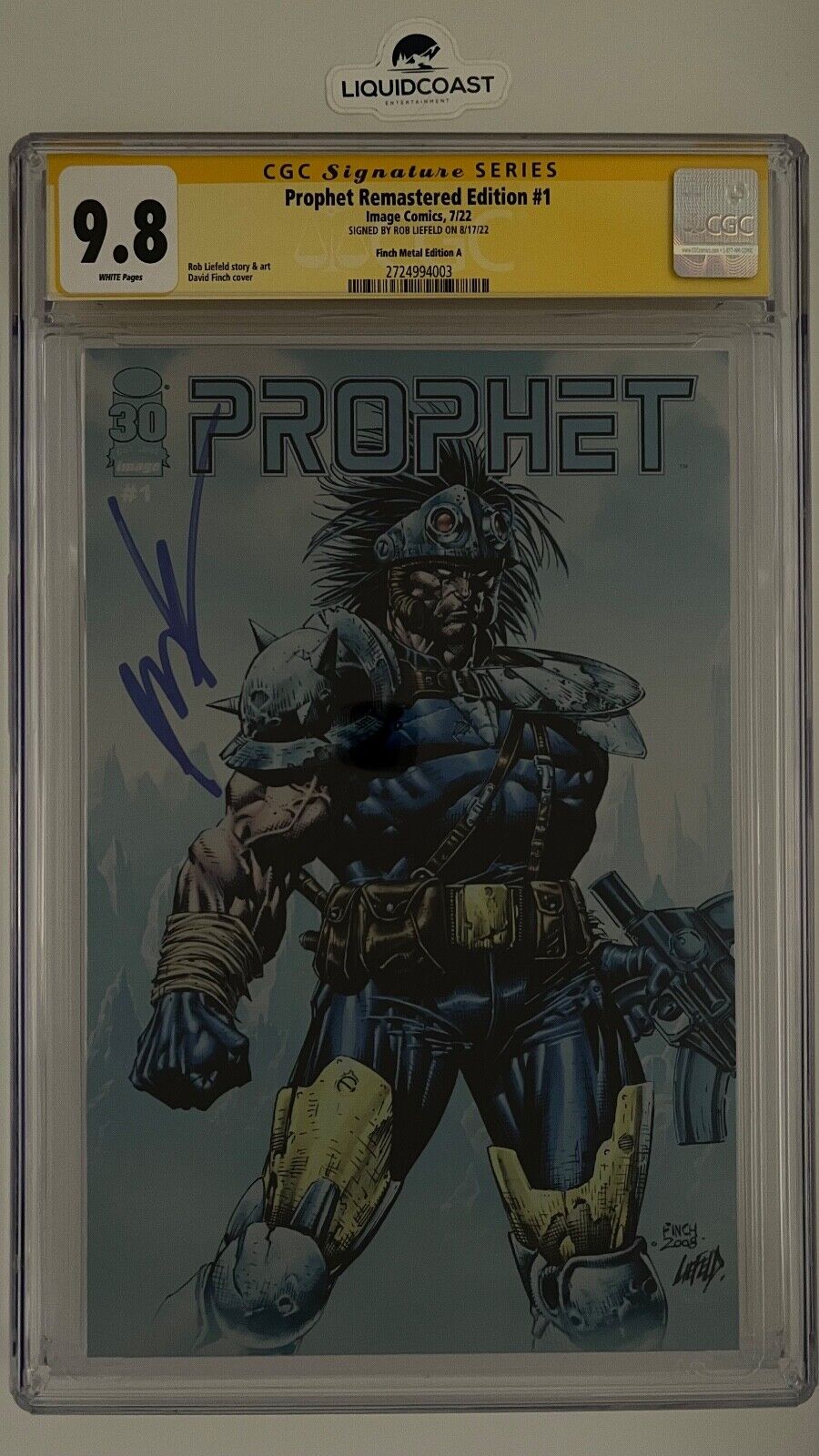 Prophet Remastered Edition #1 SS CGC 9.8 SIGNED BY ROB LIEFELD