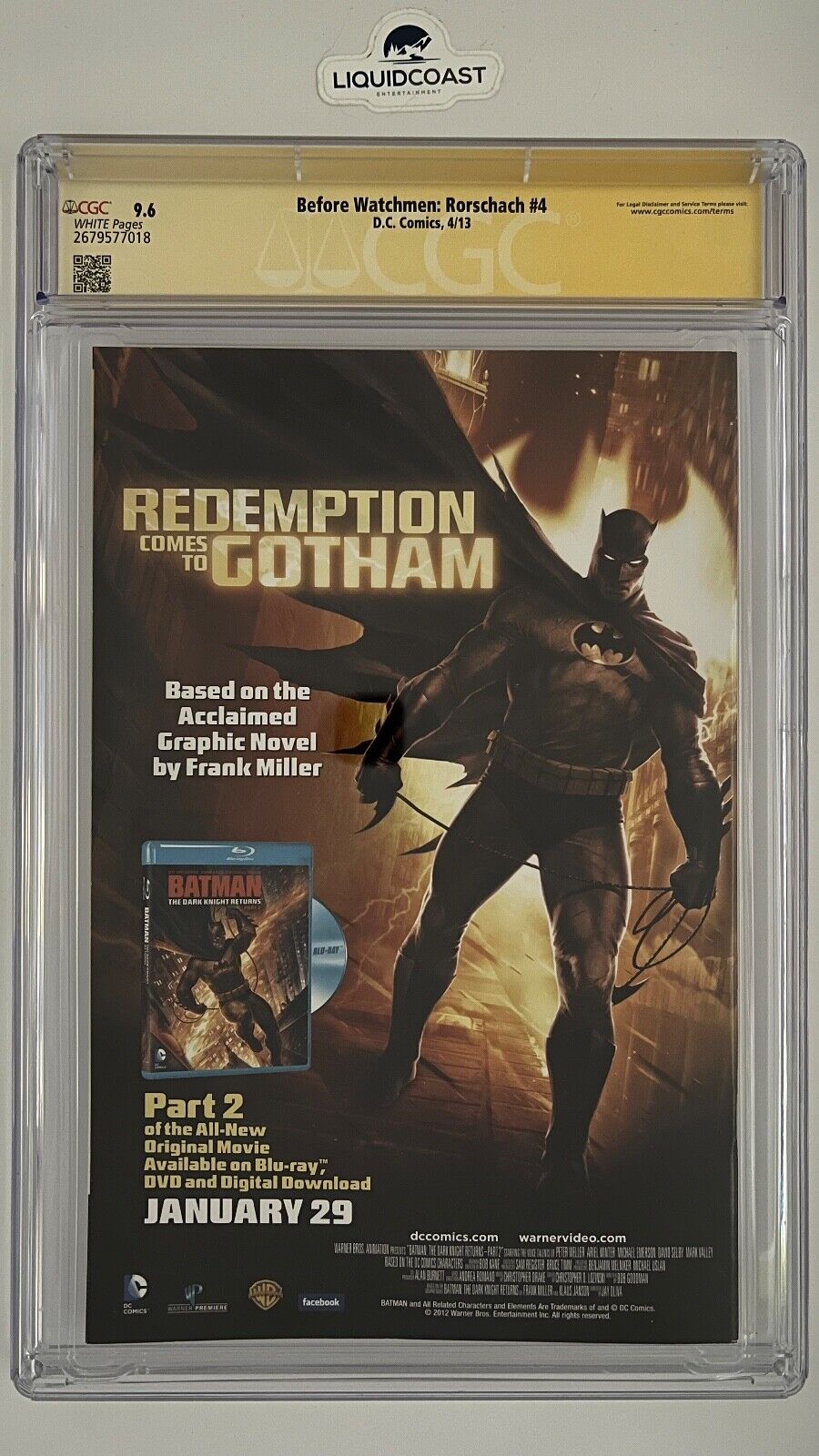 Before Watchmen: Rorschach #4 SS CGC 9.6 SIGNED BY BRIAN AZZARELLO
