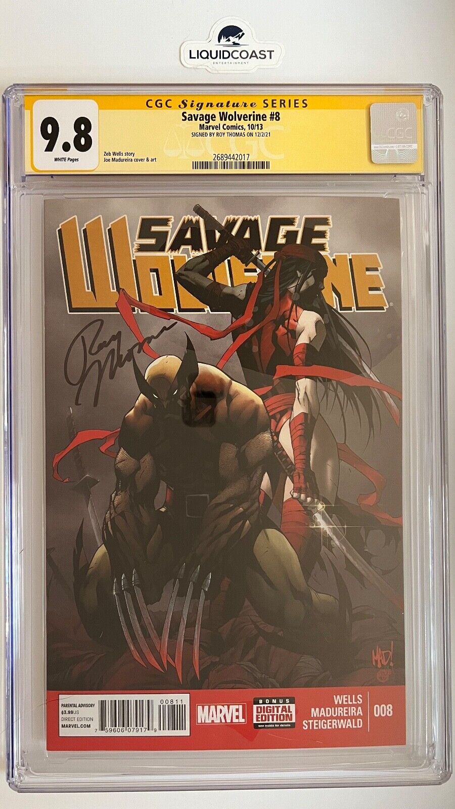 Savage Wolverine #8 SS CGC 9.8 Signed by Roy Thomas