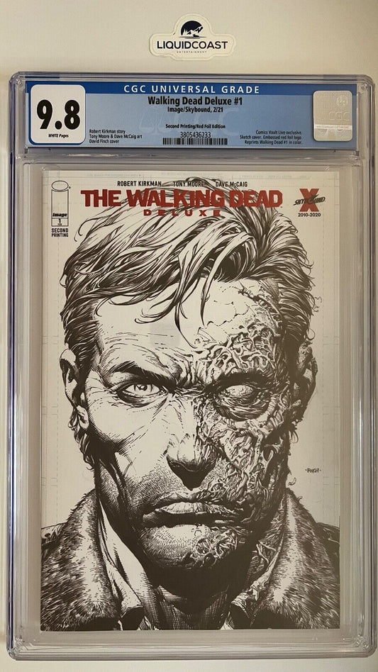 Walking Dead Deluxe #1 CGC 9.8 Second Printing Red Foil Edition