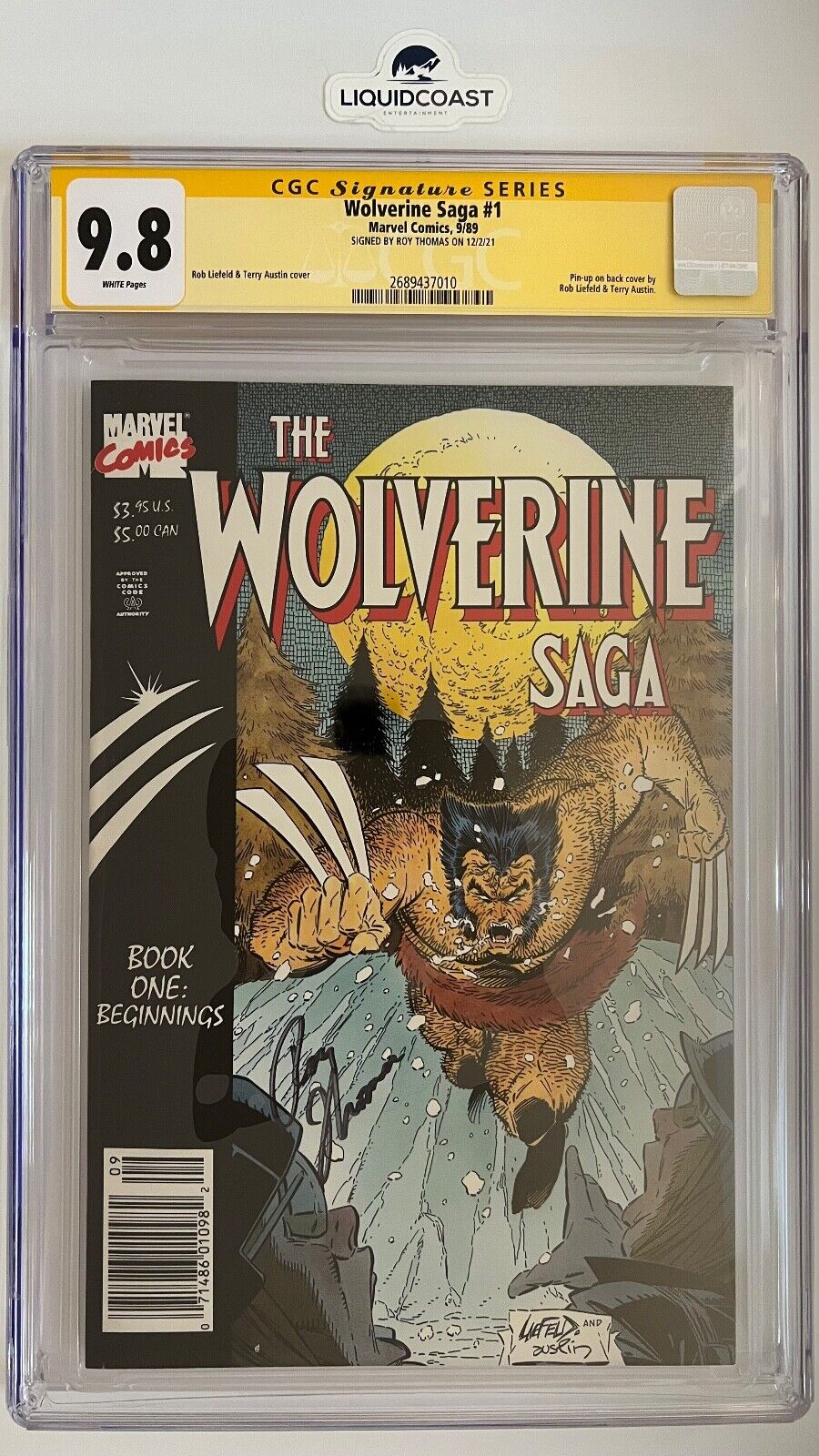 Wolverine Saga #1 SS CGC 9.8 SIGNED BY ROY THOMAS