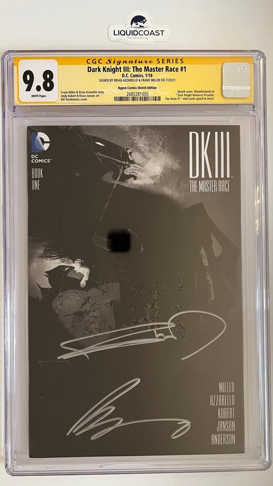 Dark Knight III: The Master Race #1 SS CGC 9.8 SIGNED BY AZZARELLO & MILLER
