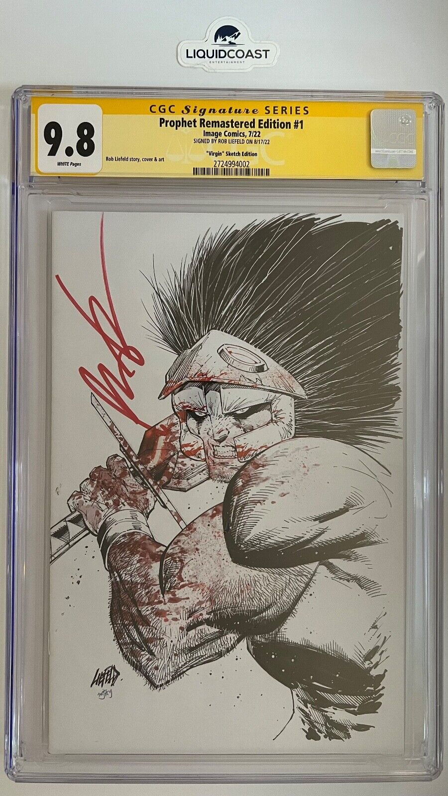 Prophet Remastered Edition #1 SS CGC 9.8 SIGNED BY ROB LIEFELD "Virgin" Sketch