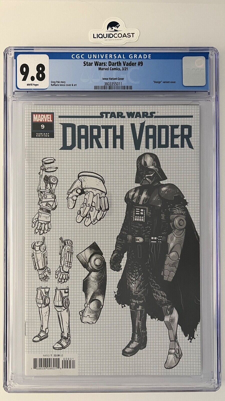 Star Wars: Darth Vader #9 CGC 9.8 lenco Variant Cover