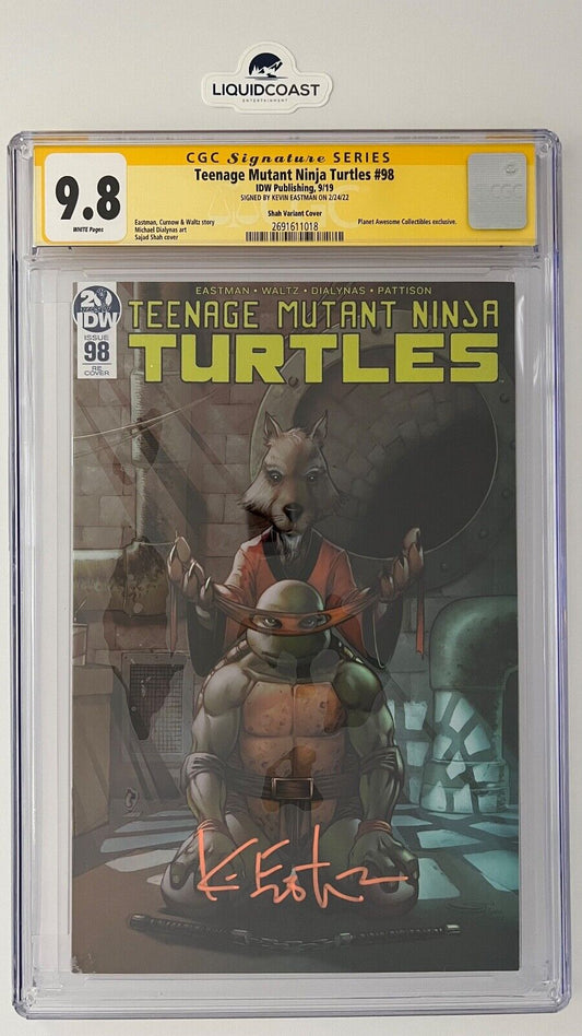 Teenage Mutant Ninja Turtles #98 SS CGC 9.8 signed by Kevin Eastman Shah Variant