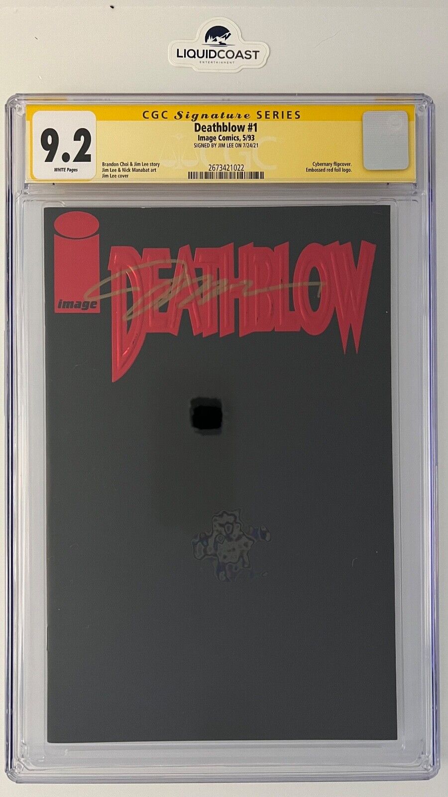 Deathblow #1 SS CGC 9.2 signed by Jim Lee