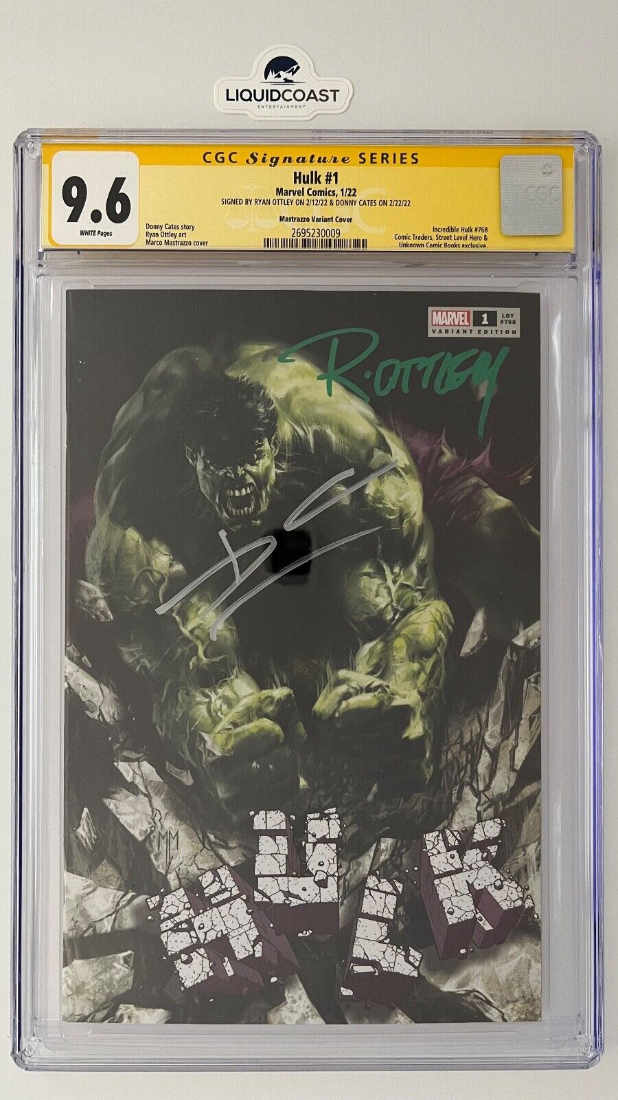 Hulk #1 SS CGC 9.6 signed by Ryan Ottley and Donny Cates
