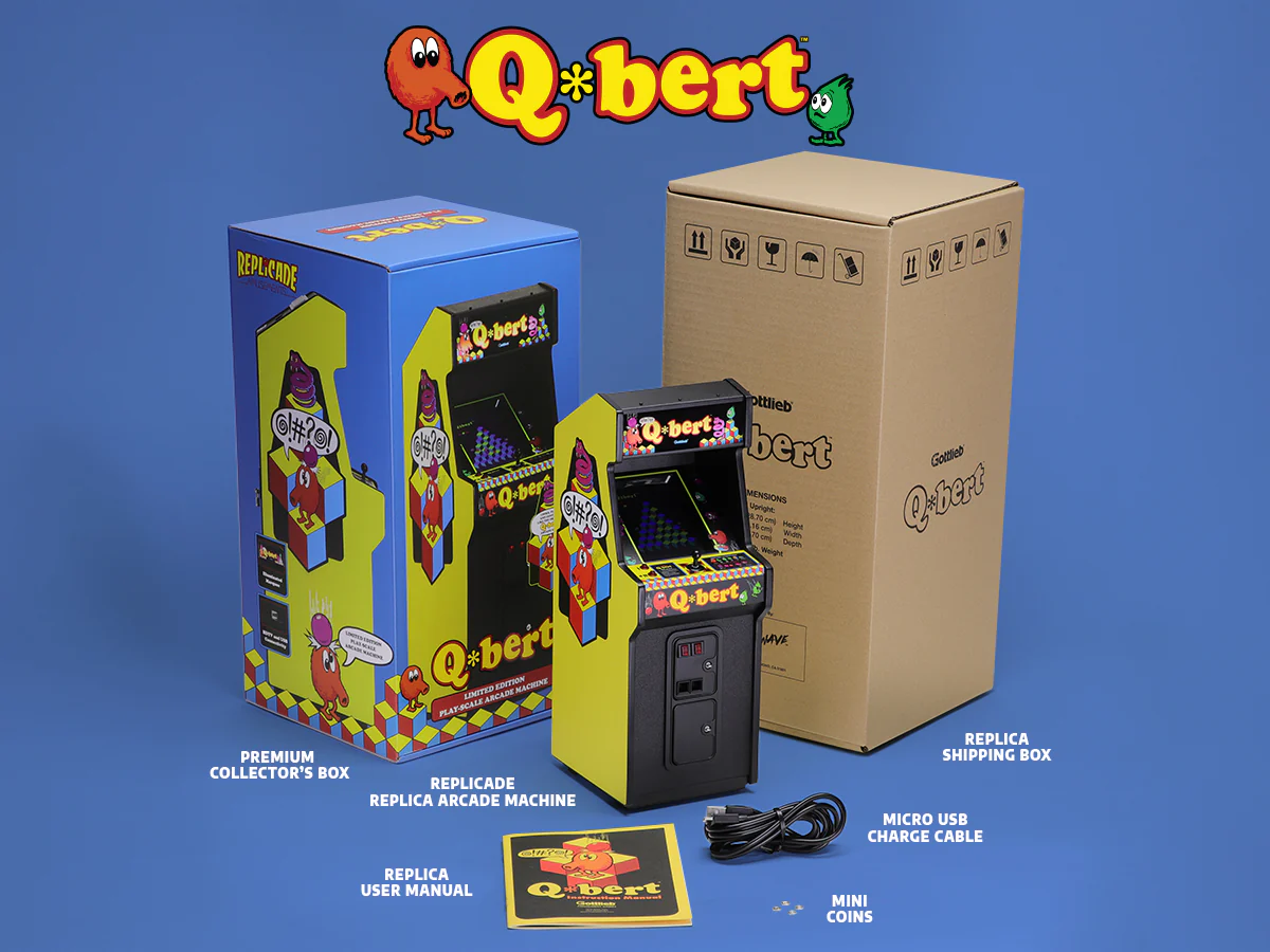 Q*bert New Wave Toys RepliCade 1/6 Scale Limited Edition Arcade - Brand New